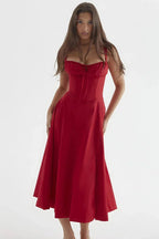 Linsay Women's Midi Dress | Flowy Relaxed Fit | Casual, Work & Evening
