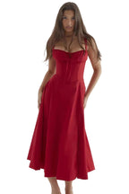 Scarlett | Women’s Floral Midi Dress – Lightweight Summer Dress | Casual & Elegant