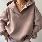 Marlowe Women's Oversized Minimalist Hoodie | Soft French Terry Sweatshirt for Women | Cosy Relaxed Fit Everyday Autumn Winter Casual Top