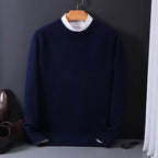 Raffael Men's Premium Cashmere Blend Crew Neck Sweater | Timeless Soft Luxury Knit Jumper for Men