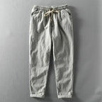 Toby | Men's Baggy Linen Blend Summer Trousers | Wide Leg Relaxed Fit Casual Pants for Men