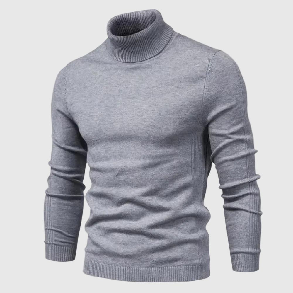 Nico Men's Merino Wool Blend Turtleneck Sweater | Soft Warm Roll Neck Jumper for Men | Smart Casual Everyday Winter Knitwear