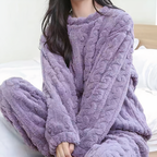 Graciela Women's Fleece Pyjama Set | Soft Warm Fleece Pajama Set for Women | Cosy Winter Loungewear & Sleepwear