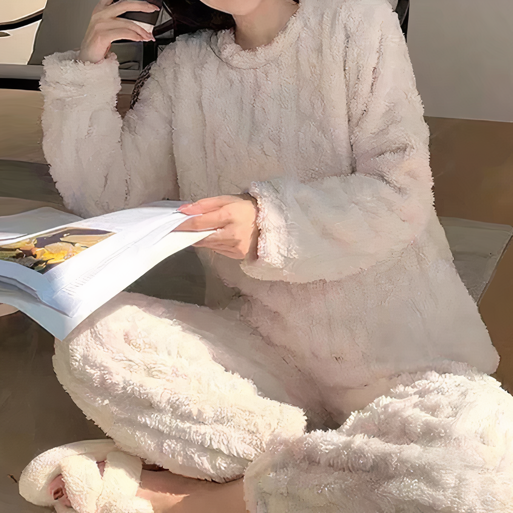 Graciela Women's Fleece Pyjama Set | Soft Warm Fleece Pajama Set for Women | Cosy Winter Loungewear & Sleepwear