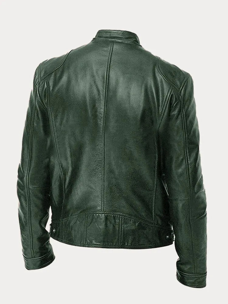 Premium Genuine Leather Jacket for Men Classic Biker Style