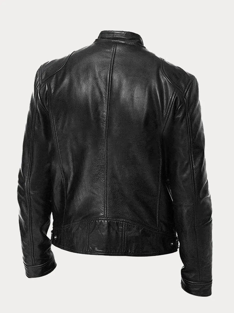 Premium Genuine Leather Jacket for Men Classic Biker Style