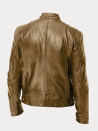 Premium Genuine Leather Jacket for Men Classic Biker Style