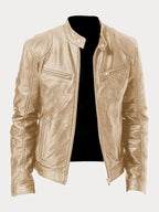 Premium Genuine Leather Jacket for Men Classic Biker Style