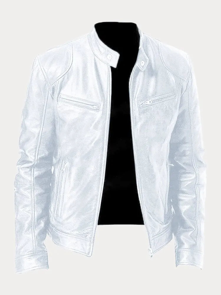 Premium Genuine Leather Jacket for Men Classic Biker Style