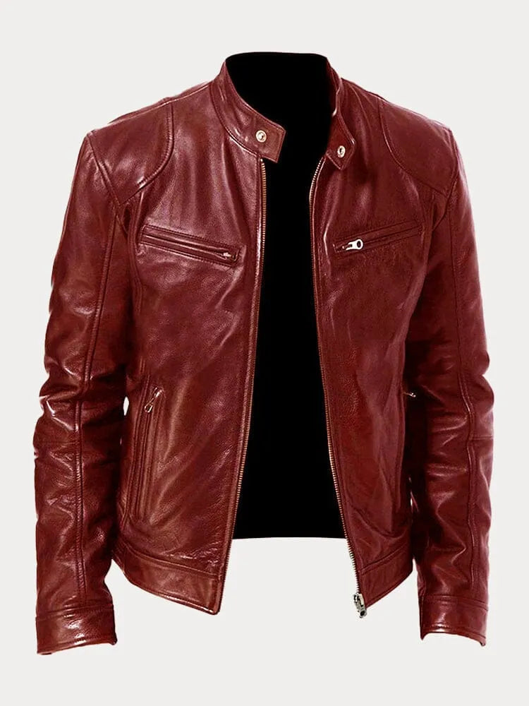 Premium Genuine Leather Jacket for Men Classic Biker Style