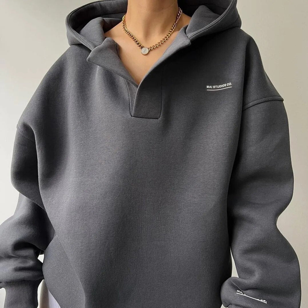 Marlowe Women's Oversized Minimalist Hoodie | Soft French Terry Sweatshirt for Women | Cosy Relaxed Fit Everyday Autumn Winter Casual Top
