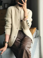 Lucille Cardigan Woman – Soft Cashmere Buttoned Sweater & Elegant Classic Cut