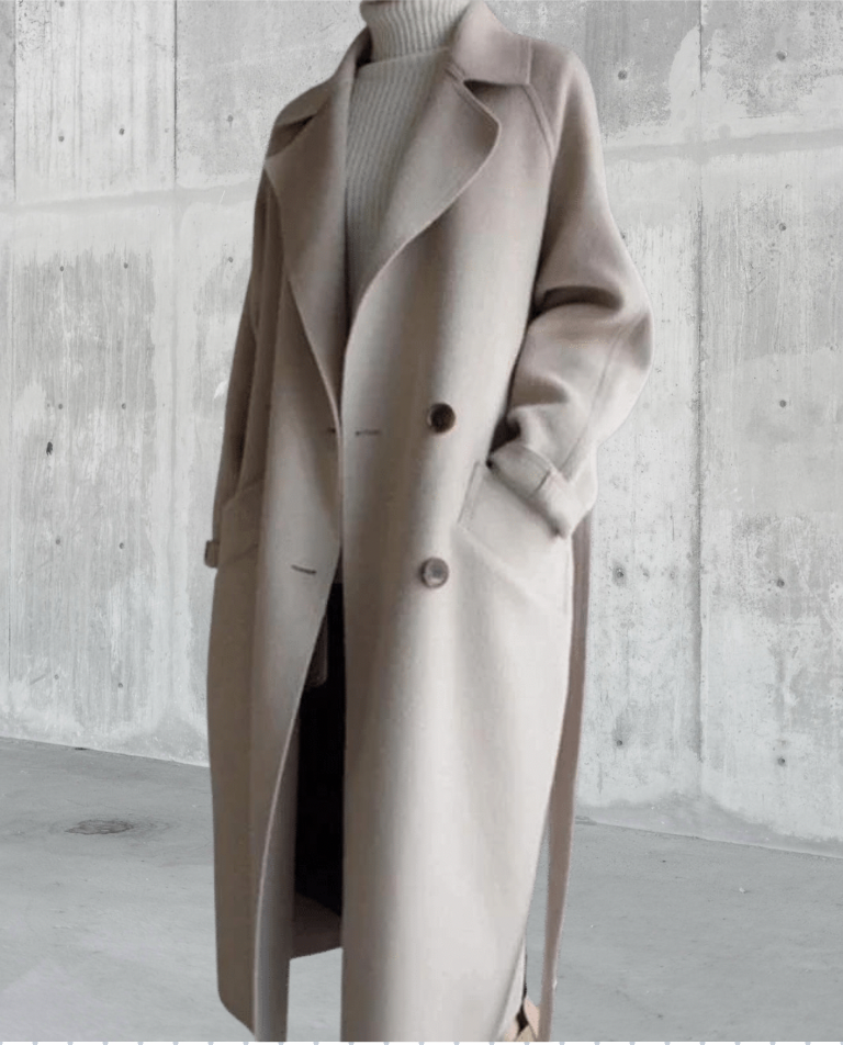 Isabelle Women's Long Wool Coat – Elegant & Comfortable Timeless Winter Coat