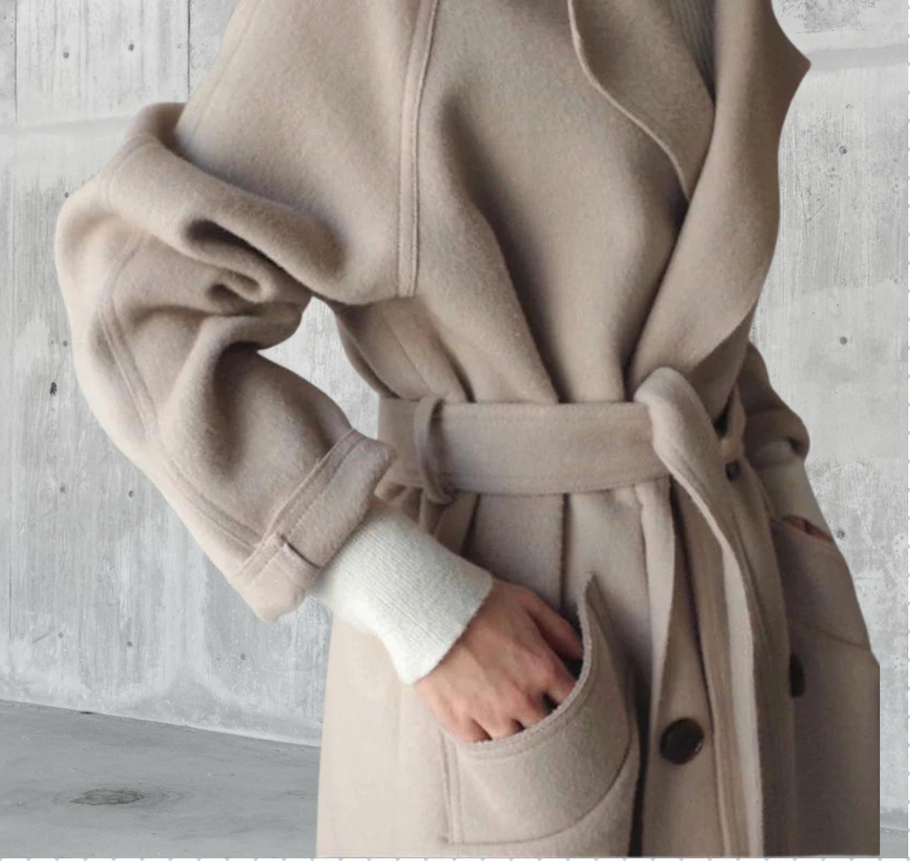 Isabelle Women's Long Wool Coat – Elegant & Comfortable Timeless Winter Coat