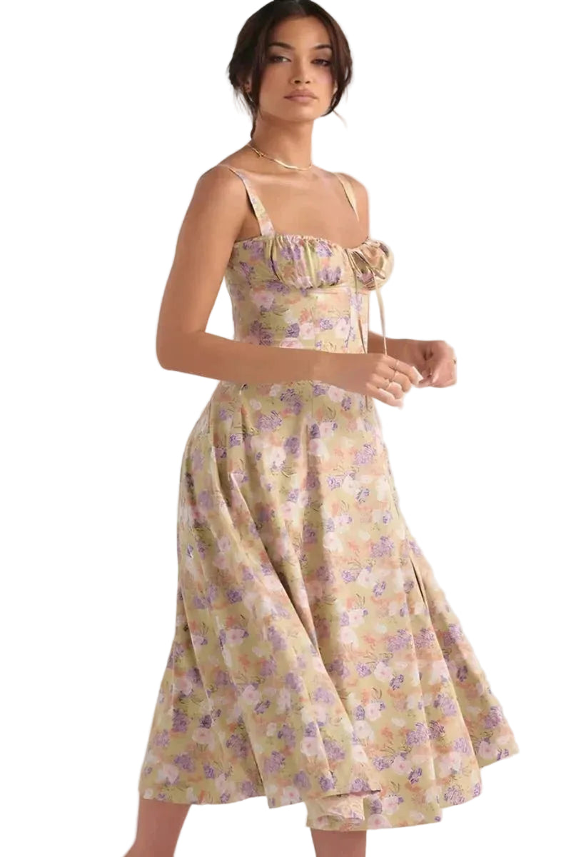 Scarlett | Women’s Floral Midi Dress – Lightweight Summer Dress | Casual & Elegant