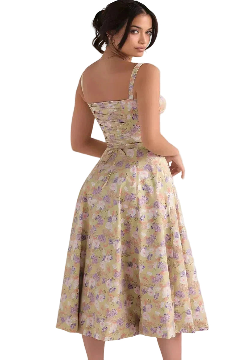 Scarlett | Women’s Floral Midi Dress – Lightweight Summer Dress | Casual & Elegant