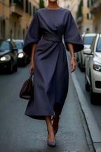 Louise Elegant Dress Woman – Feminine Design with Lantern Sleeves & Adjustable Fitted Cut
