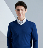 Tom Men's Slim Fit Cashmere Blend V-Neck Sweater | Luxury Soft Knitwear for Men
