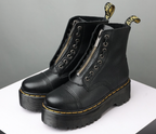 Lyra Women's Platform Mid-Calf Boots | Leather Boots for Women | Everyday Smart Casual Street Style Footwear