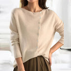 Ginevra Women's Off-Shoulder Knit Sweater | Elegant Soft Cotton Knit Off-Shoulder Top for Women | Smart Casual Everyday Knitwear
