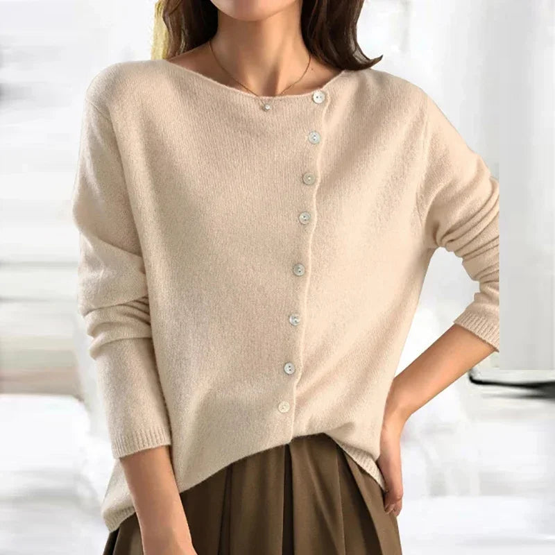 Ginevra Women's Off-Shoulder Knit Sweater | Elegant Soft Cotton Knit Off-Shoulder Top for Women | Smart Casual Everyday Knitwear