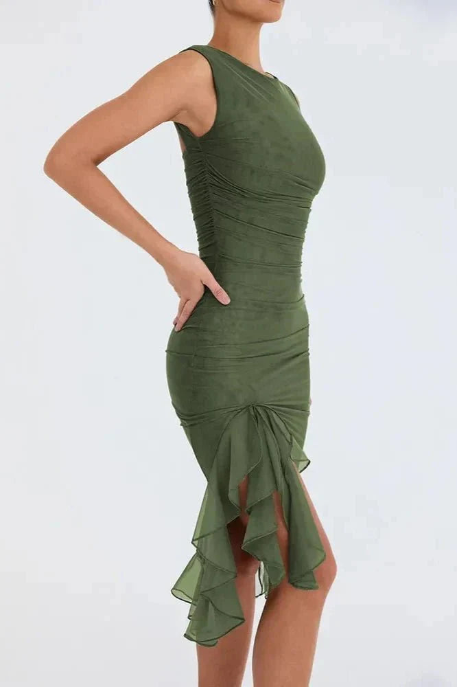 Charlotte Women's Cotton Bodycon Midi Dress | Fitted Silhouette | Casual, Work & Evening