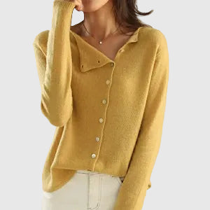 Ginevra Women's Off-Shoulder Knit Sweater | Elegant Soft Cotton Knit Off-Shoulder Top for Women | Smart Casual Everyday Knitwear