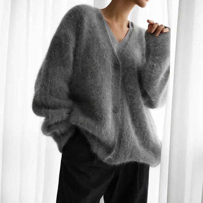 Ella Cashmere Sweater Woman – Loose Elegant & Soft Comfortable Timeless Cardigan