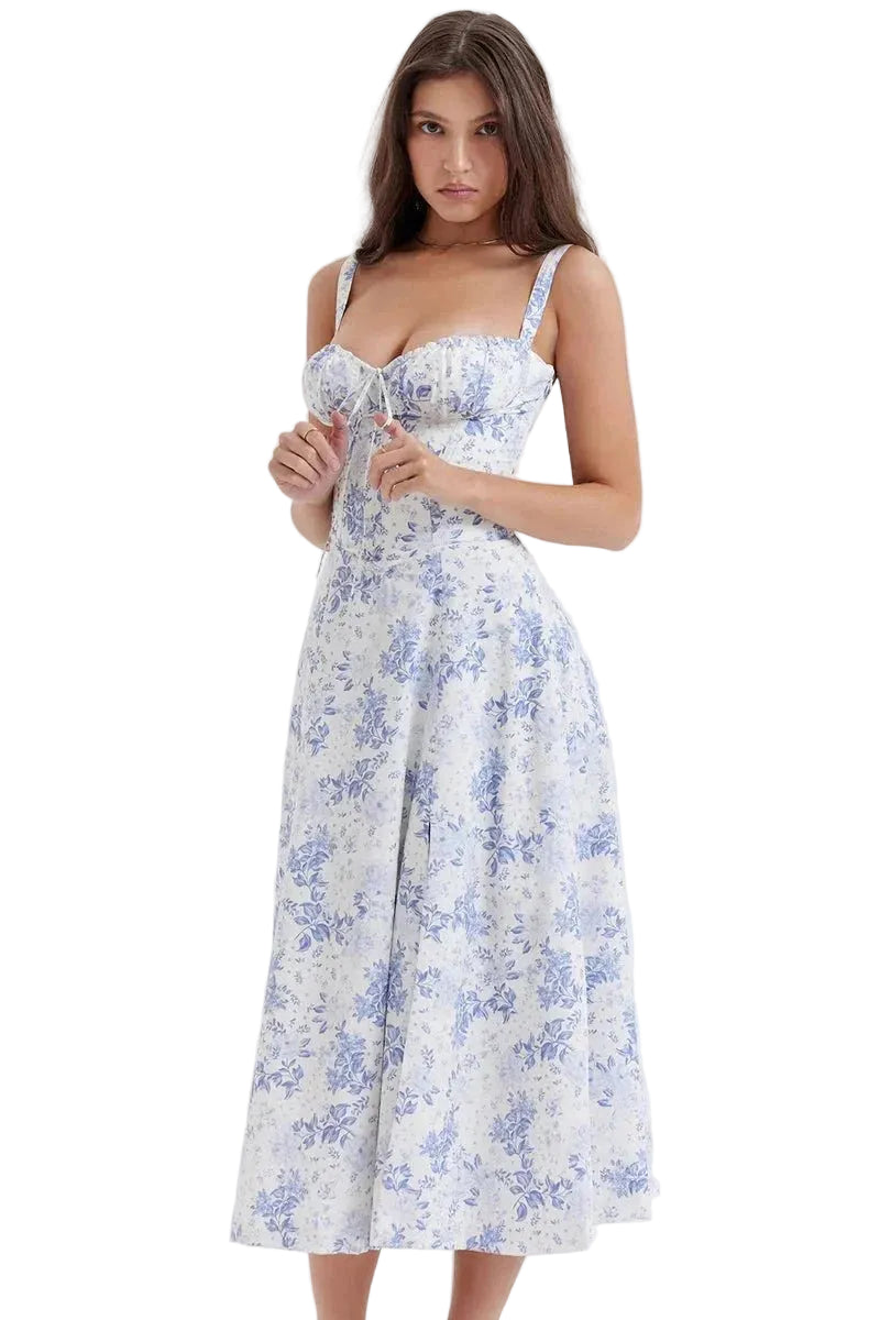 Scarlett | Women’s Floral Midi Dress – Lightweight Summer Dress | Casual & Elegant