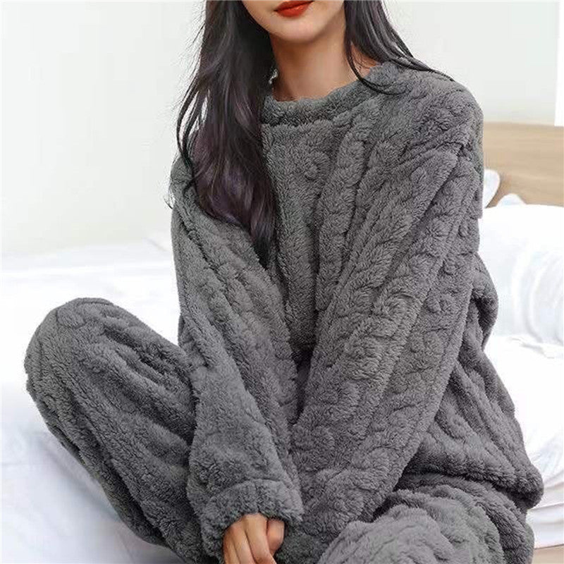 Snugly Unisex Fleece Pyjama Set | Soft Warm Fleece Pajama Set for Women & Men | Cosy Winter Loungewear & Sleepwear