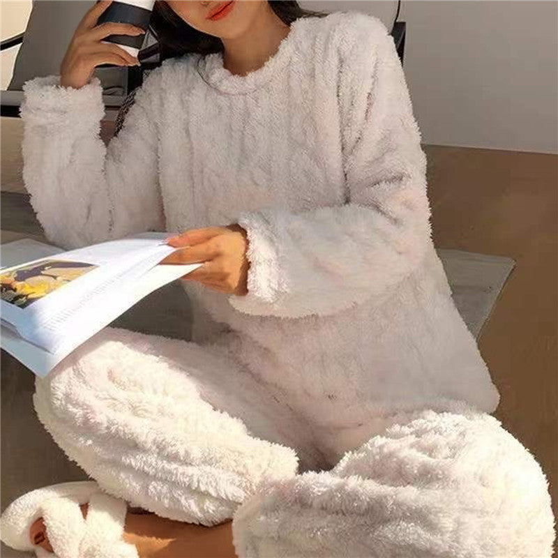 Snugly Unisex Fleece Pyjama Set | Soft Warm Fleece Pajama Set for Women & Men | Cosy Winter Loungewear & Sleepwear