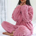 Snugly Unisex Fleece Pyjama Set | Soft Warm Fleece Pajama Set for Women & Men | Cosy Winter Loungewear & Sleepwear
