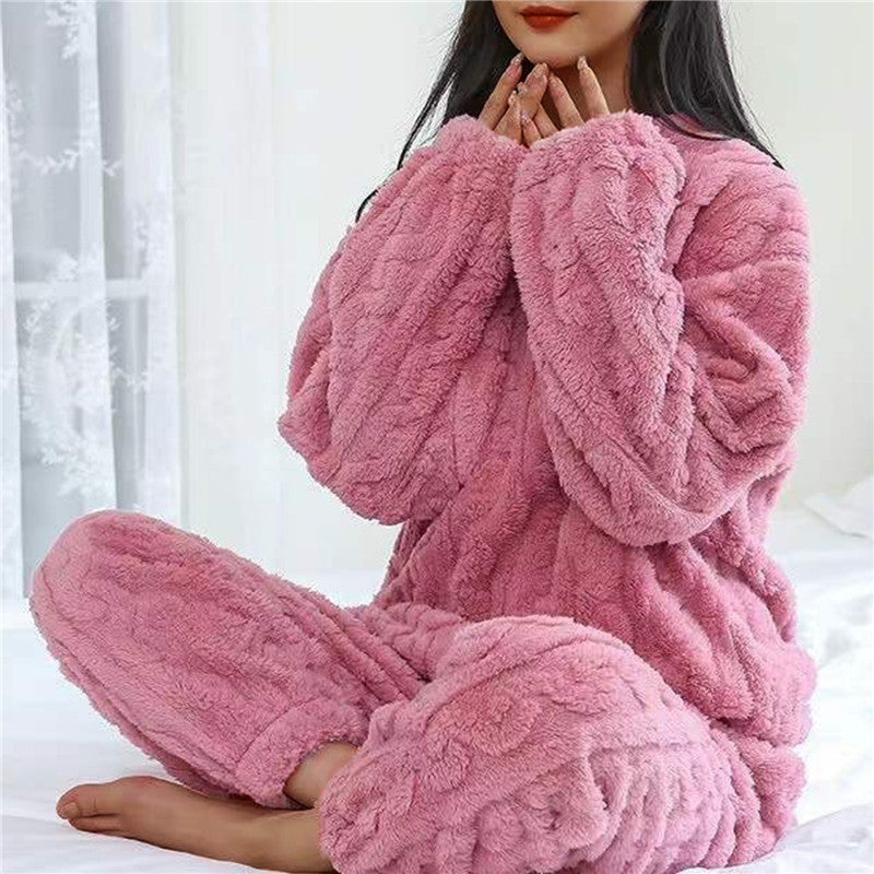 Snugly Unisex Fleece Pyjama Set | Soft Warm Fleece Pajama Set for Women & Men | Cosy Winter Loungewear & Sleepwear