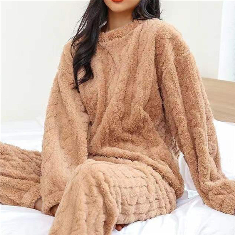 Snugly Unisex Fleece Pyjama Set | Soft Warm Fleece Pajama Set for Women & Men | Cosy Winter Loungewear & Sleepwear