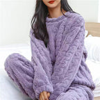 Snugly Unisex Fleece Pyjama Set | Soft Warm Fleece Pajama Set for Women & Men | Cosy Winter Loungewear & Sleepwear