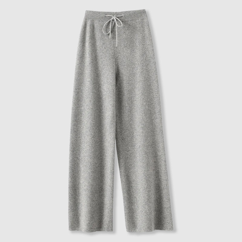 Luxury Wide-Leg Cashmere Knit Pants – Soft, Elegant & Effortlessly Chic