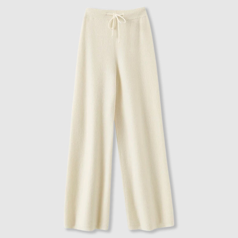 Luxury Wide-Leg Cashmere Knit Pants – Soft, Elegant & Effortlessly Chic