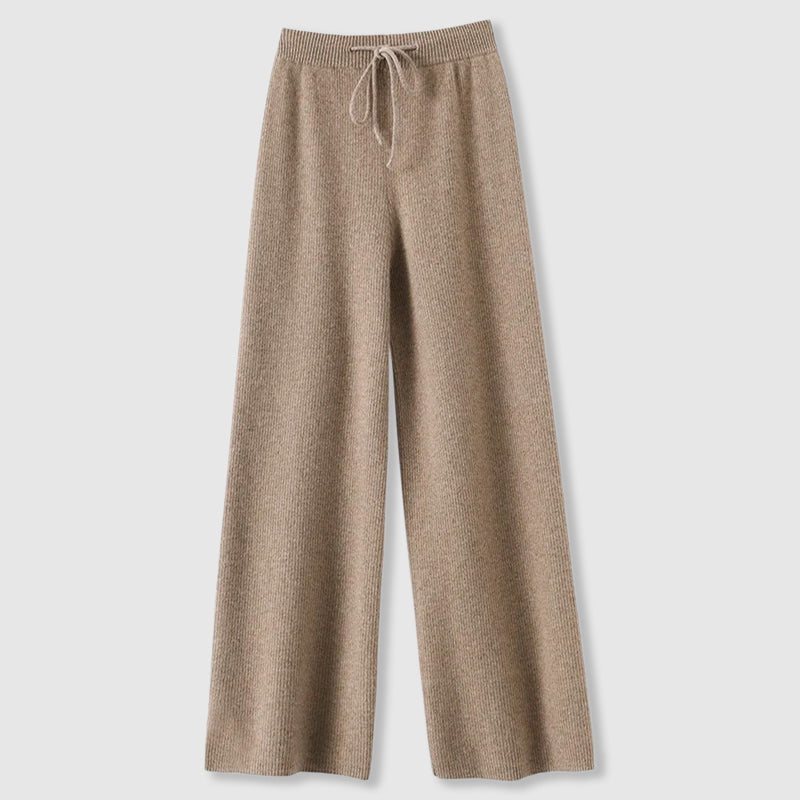 Luxury Wide-Leg Cashmere Knit Pants – Soft, Elegant & Effortlessly Chic