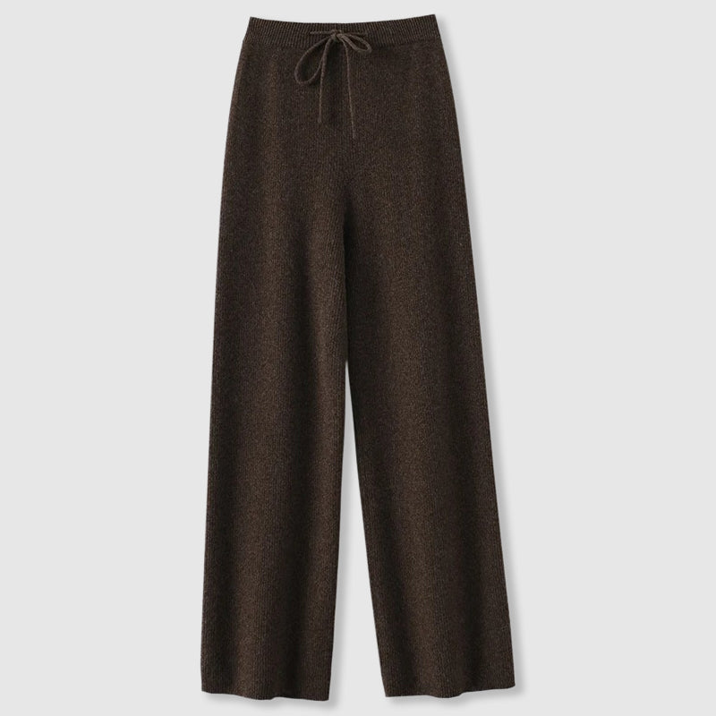 Luxury Wide-Leg Cashmere Knit Pants – Soft, Elegant & Effortlessly Chic
