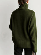Aniston Women's Oversized Ribbed Turtleneck Jumper | Chunky Knit Roll Neck | Everyday Knitwear