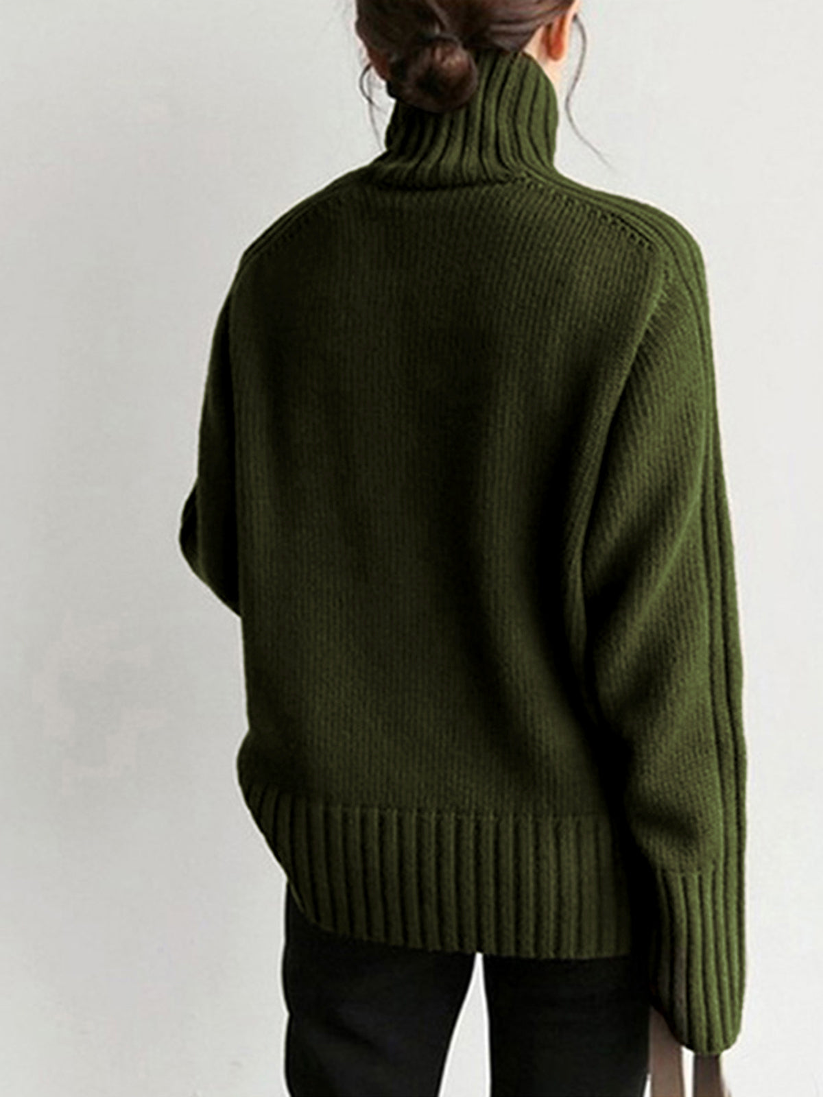Aniston Women's Oversized Ribbed Turtleneck Jumper | Chunky Knit Roll Neck | Everyday Knitwear