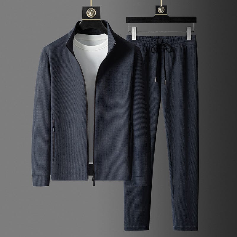 Sprint Men's Stylish Zip-Up Tracksuit Set | Breathable Casual Zip Jacket & Joggers for Men | Comfortable Everyday Athleisure Co-Ord Set