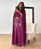 Tayma Women's Draped Cape Sleeve Abaya Maxi Dress | Modest Occasion Dress | Evening & Smart Casual