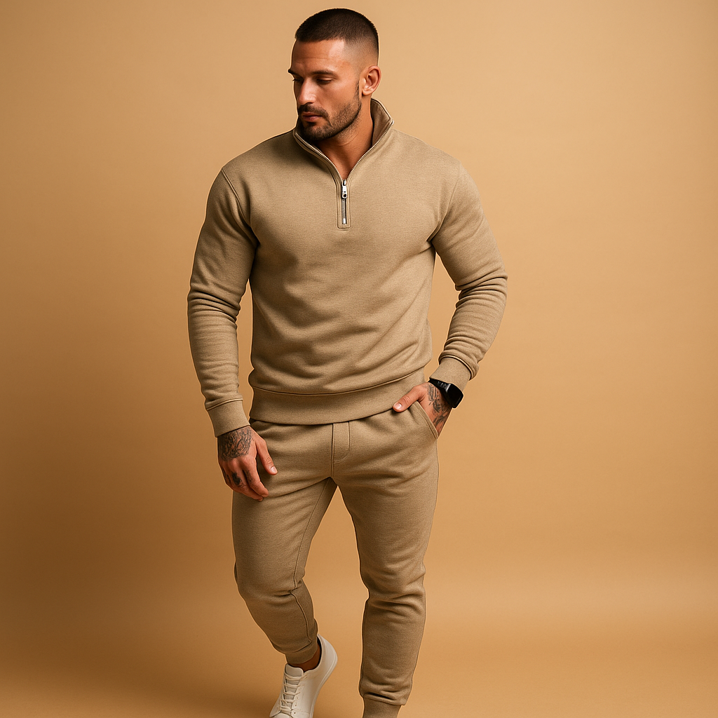 Tommy Men's Modern Tracksuit Set | Slim Fit Zip Jacket & Jogger Co-Ord for Men | Smart Casual Athleisure Streetwear