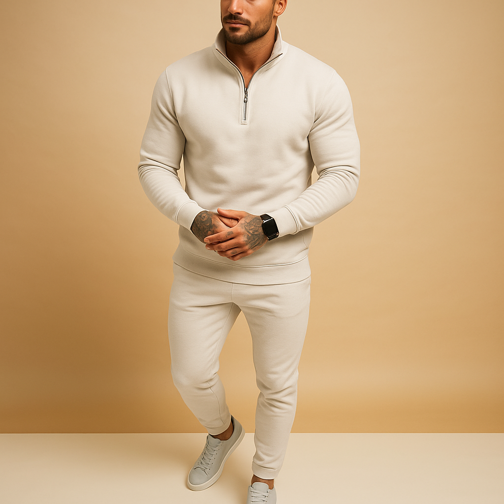 Tommy Men's Modern Tracksuit Set | Slim Fit Zip Jacket & Jogger Co-Ord for Men | Smart Casual Athleisure Streetwear