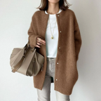 Evangeline Women's Oversized Cashmere Blend Cardigan | Soft Knit Chunky Oversized Cardigan for Women | Luxury Everyday Knitwear