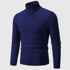 Leandro Men's Merino Wool Turtleneck Sweater | Warm Relaxed Fit Roll Neck for Men | Stylish Comfortable Knitwear
