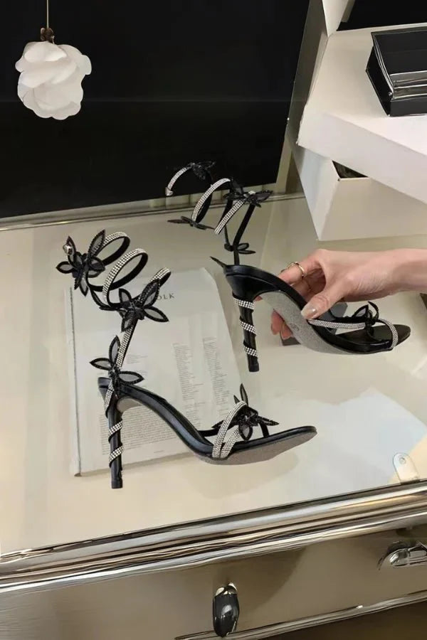 Butterfly Reverie Women's Stiletto Heels | Elegant Pointed Toe Heels for Women | Everyday Smart Casual Occasion Footwear