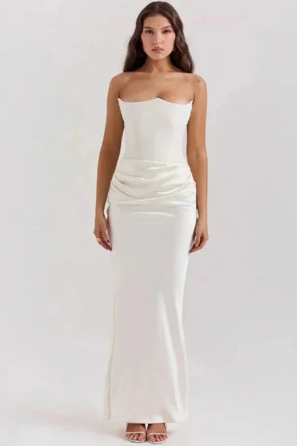 Zanayah Women's Satin Bodycon Maxi Dress | Going Out Occasion Dress | Wedding Guest & Evening