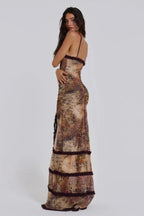 Alondra Women's Satin Bodycon Maxi Dress | Going Out Occasion Dress | Wedding Guest & Evening